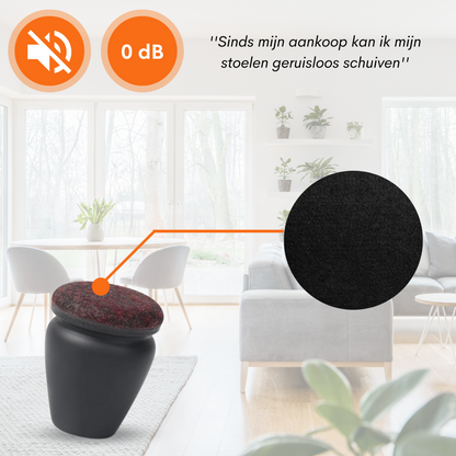 Stoelpootdoppen Essential4You voor ronde stoelpoot