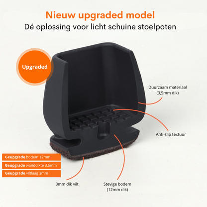 Stoelpootdoppen Essential4You voor vierkante stoelpoten
