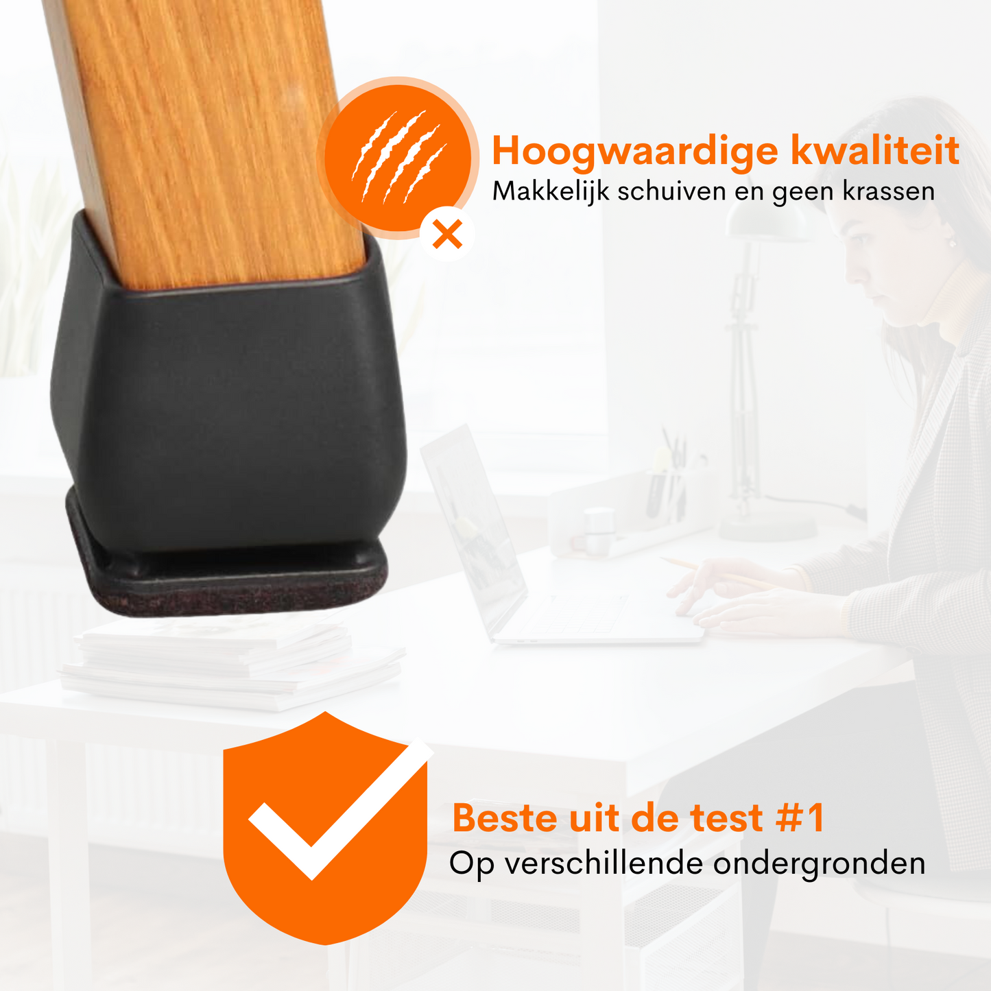 Stoelpootdoppen Essential4You voor vierkante stoelpoten